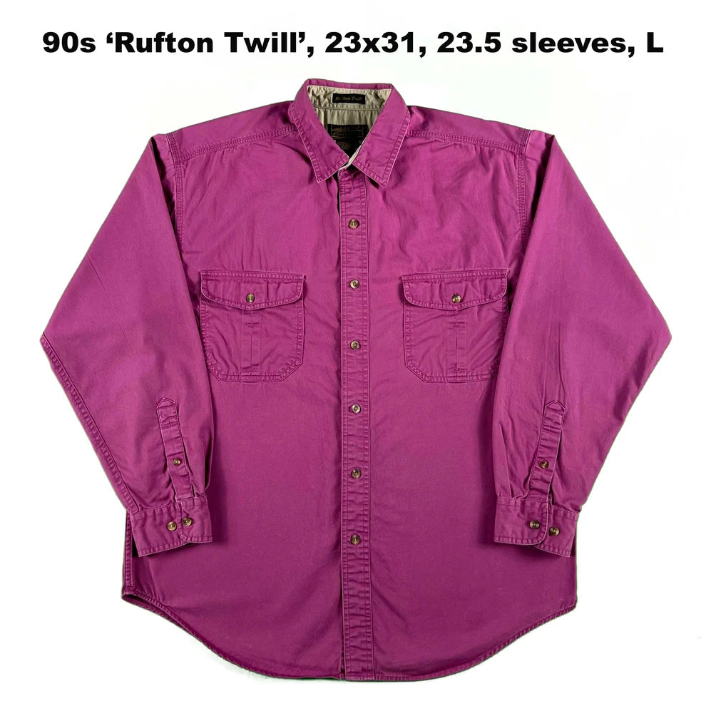Vintage Eddie Bauer 100% Cotton 'Rufton Twill' Shirts- SELECT SHIRT