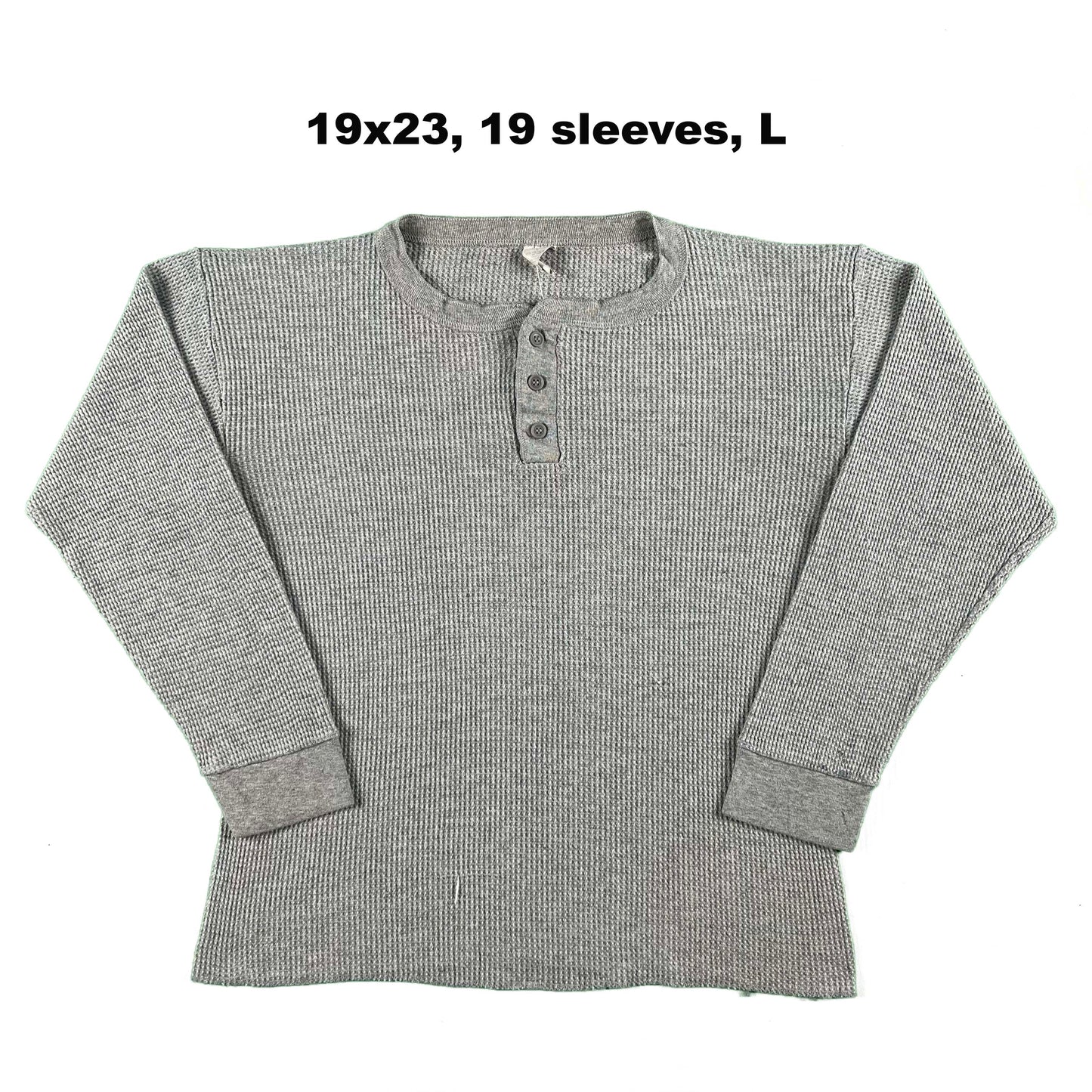 Vintage Grey Waffle Knit Thermal- SELECT SHIRT