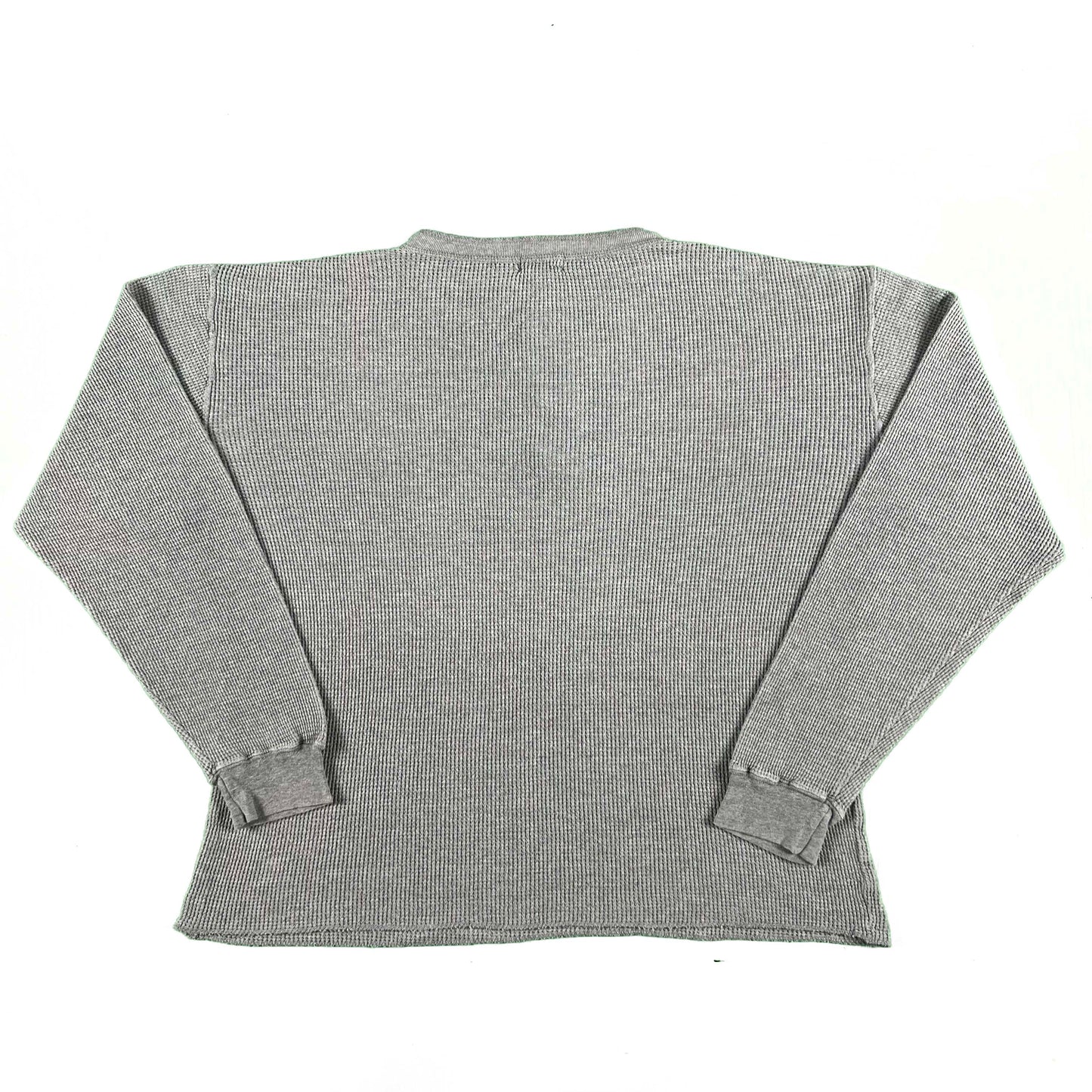 90s J.Crew Waffle Knit Henley Thermal Shirt- M
