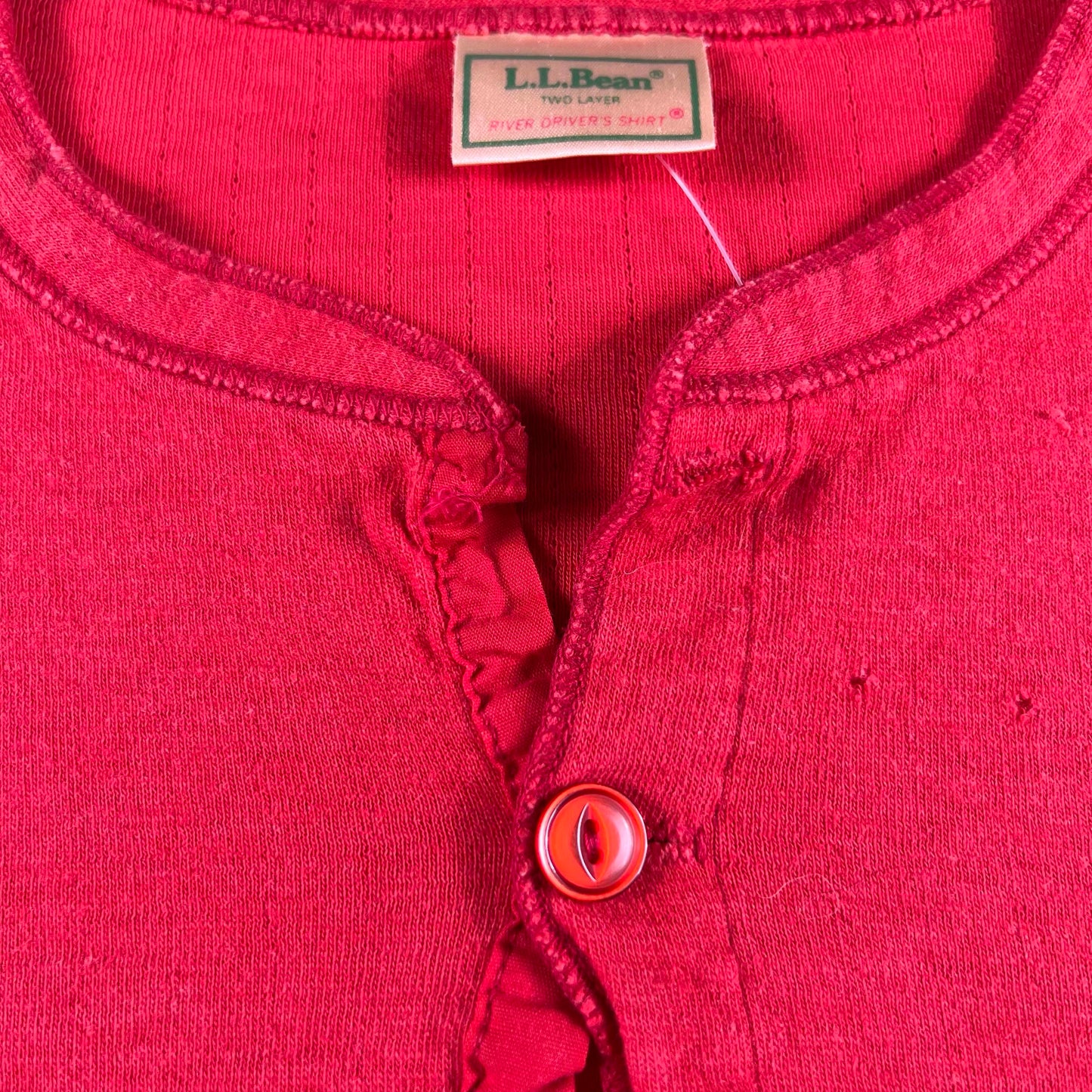 80s/90s L.L. Bean 'River Driver's Shirt' Henley Thermals- SELECT SHIRT