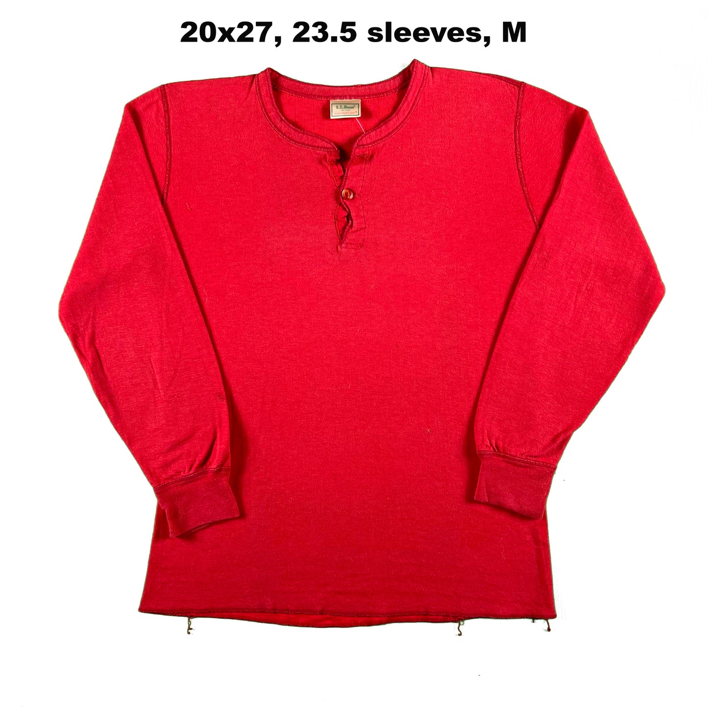 80s/90s L.L. Bean 'River Driver's Shirt' Henley Thermals- SELECT SHIRT