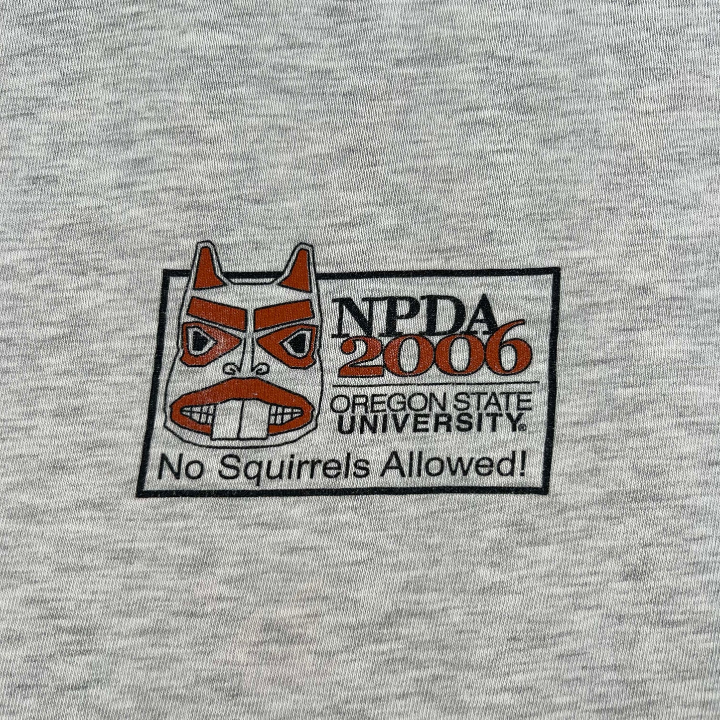 00s Perfectly Worn Oregon State No Squirrels Long Sleeve Tee- S