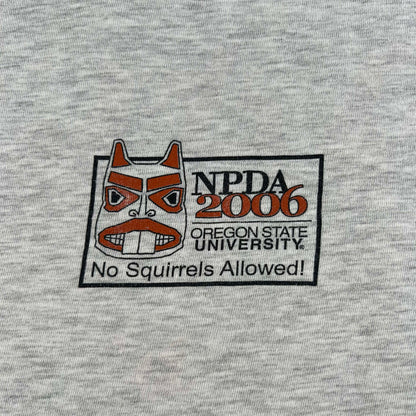 00s Perfectly Worn Oregon State No Squirrels Long Sleeve Tee- S