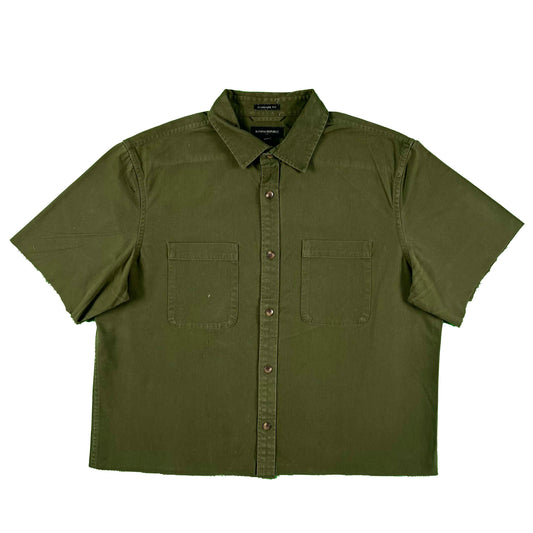Banana Republic Cropped Cotton Button Down- L