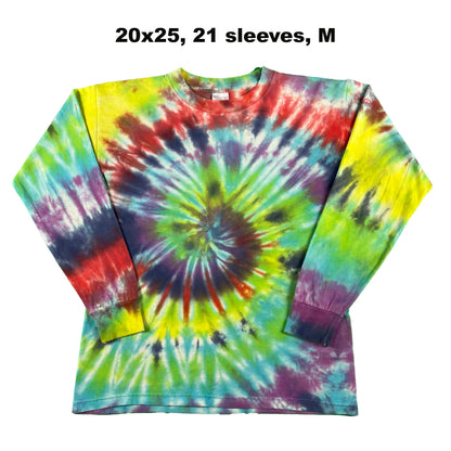 Vintage Blank Long Sleeve Tie Dye Tee- SELECT SHIRT