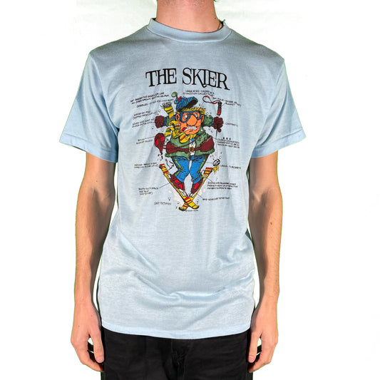 80s Skier Diagram Tee- M