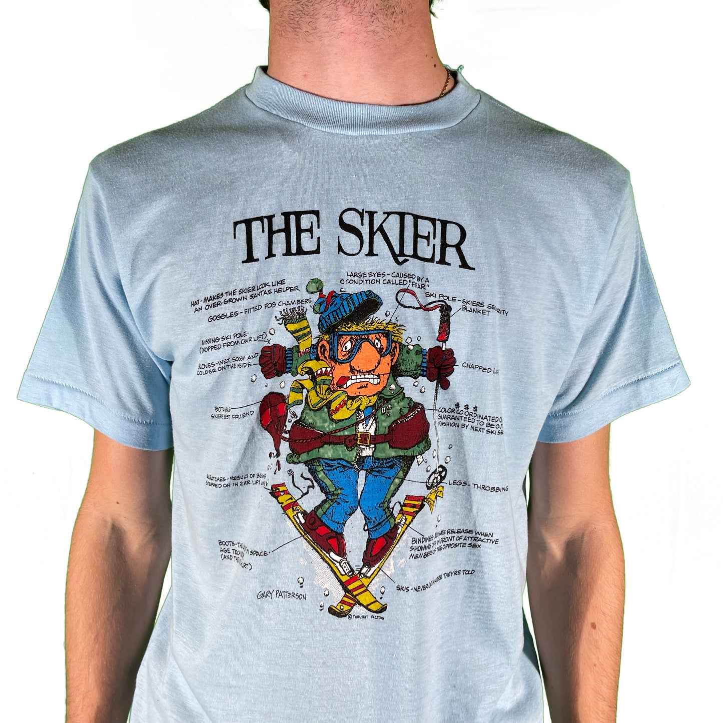 80s Skier Diagram Tee- M