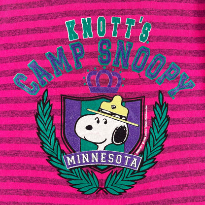 80s Knotts's Camp Snoopy MN Striped Tee- XS