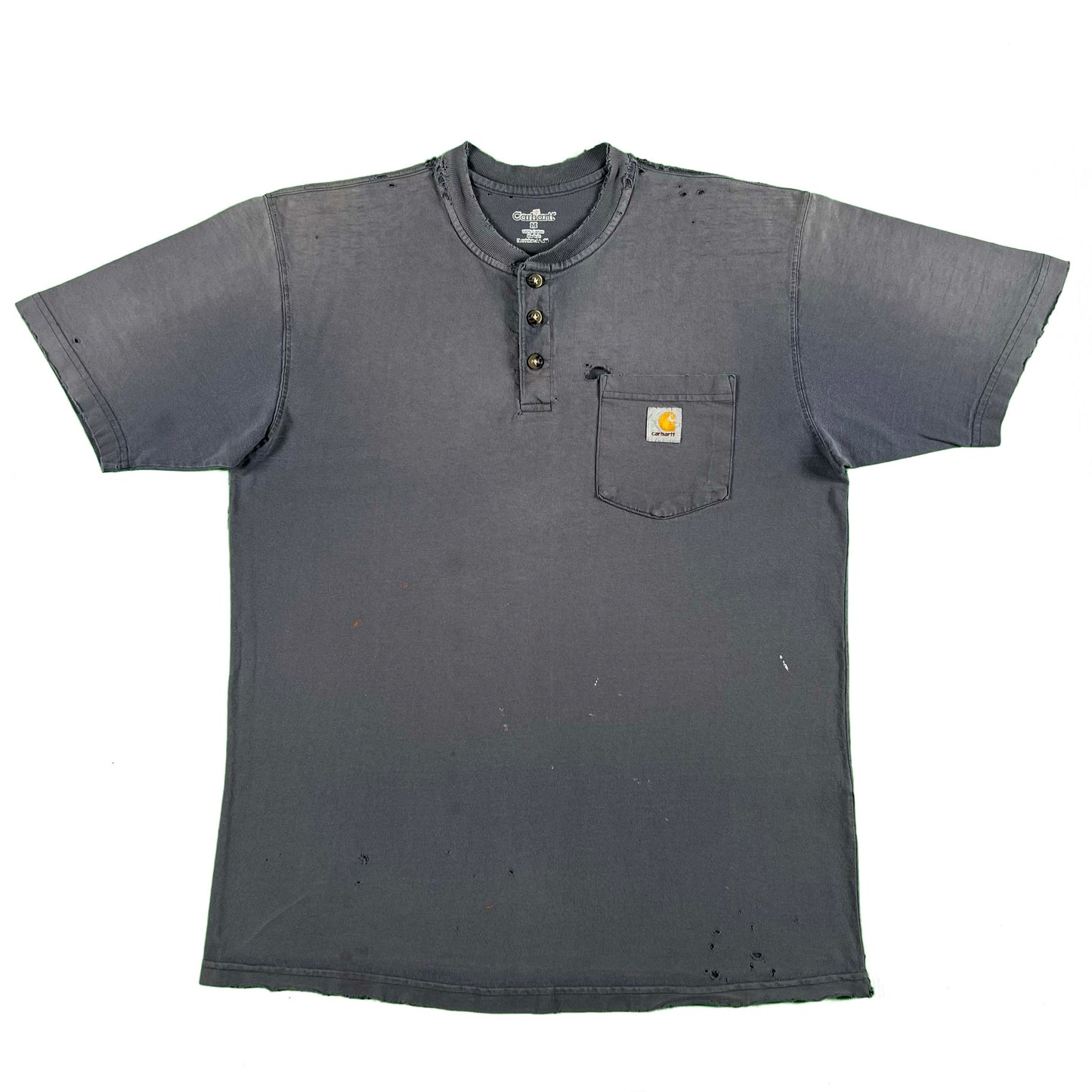 Perfectly Thrashed Carhartt Henley Pocket Tee- M