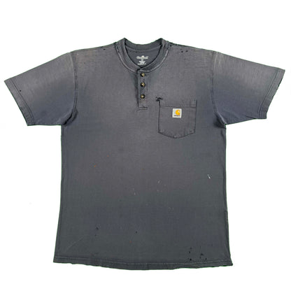 Perfectly Thrashed Carhartt Henley Pocket Tee- M