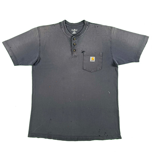 Perfectly Thrashed Carhartt Henley Pocket Tee- M