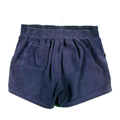 90s Sun Faded Navy Blue Corduroy Shorts- 33x4
