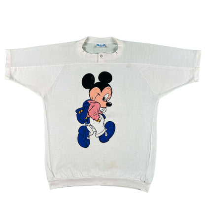 70s Mischievous Mickey Mesh Topped Tee- M