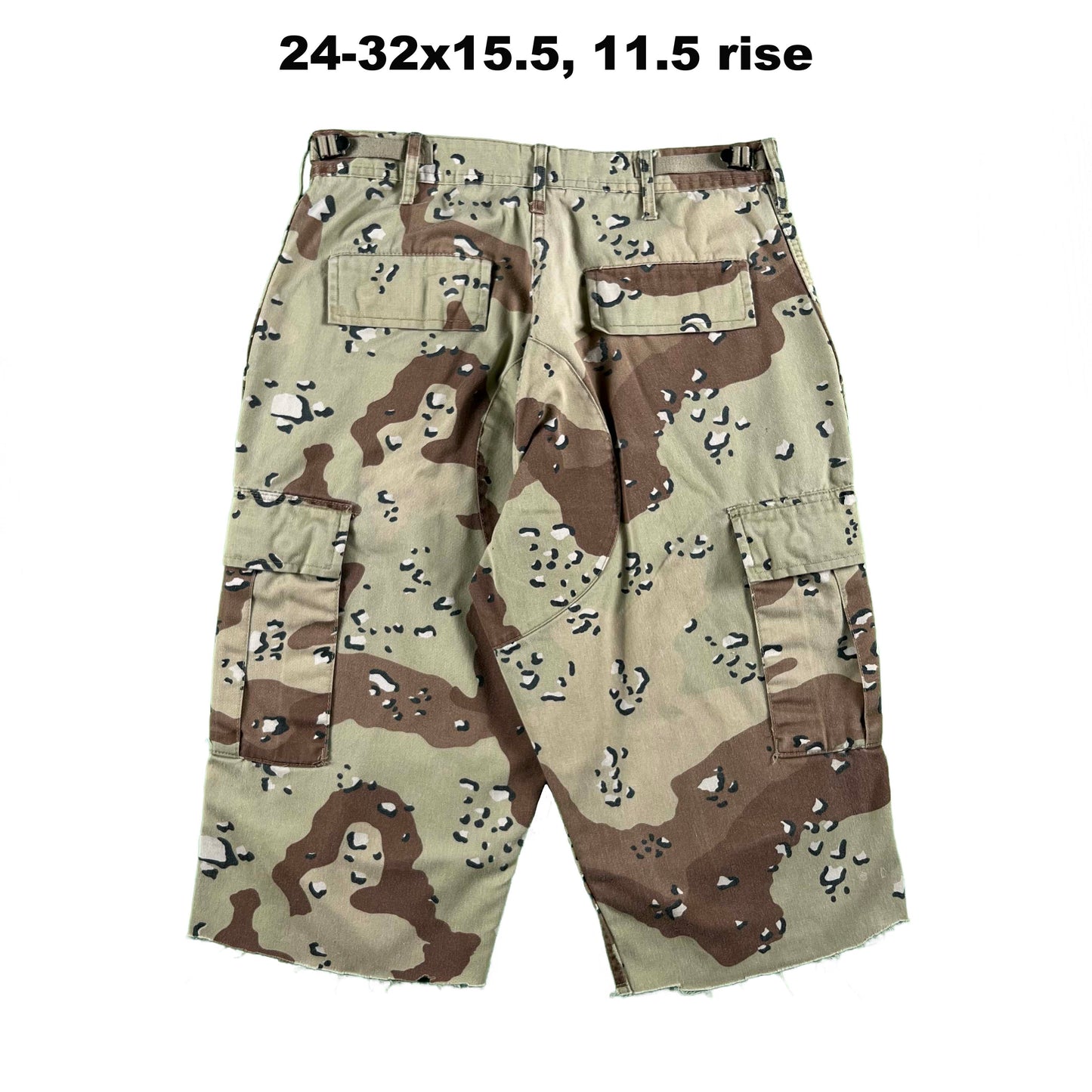 Vintage Chopped Baggy Army Camo Cargo Shorts- SELECT PAIR