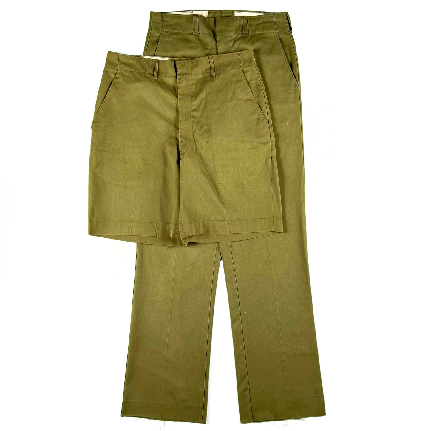 60s Boy Scouts Flowy Cotton Blend Pants & Shorts- SELECT PAIR