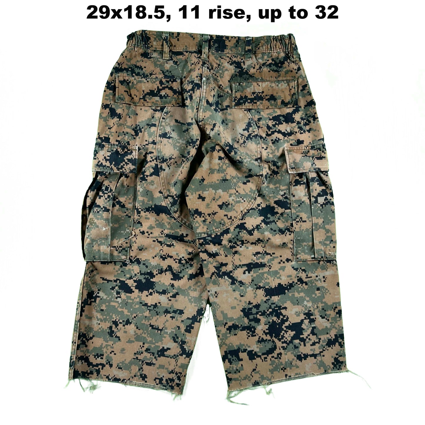 Vintage Chopped Baggy Army Camo Cargo Shorts- SELECT PAIR