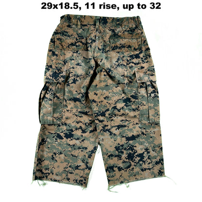 Vintage Chopped Baggy Army Camo Cargo Shorts- SELECT PAIR