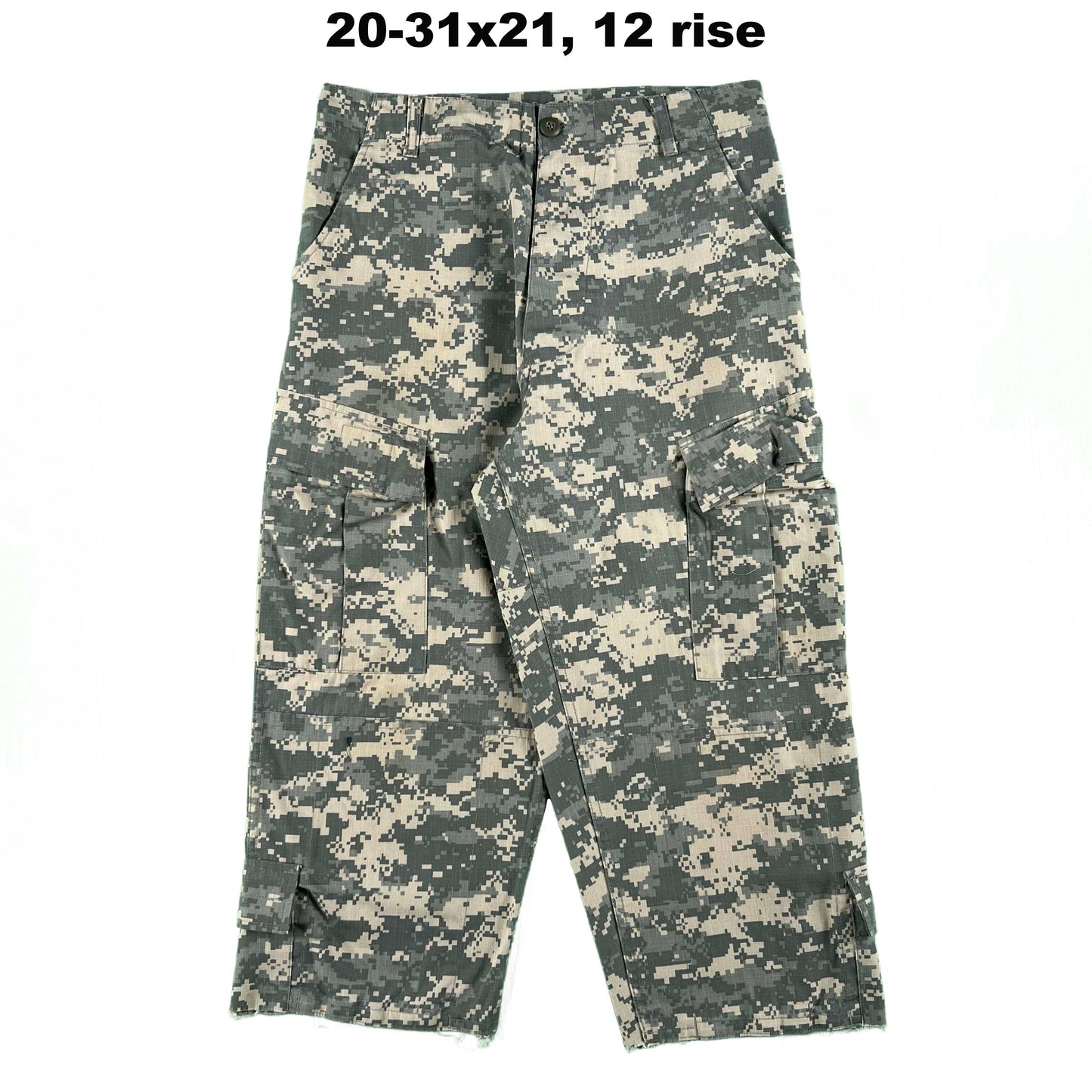 Vintage Chopped Baggy Army Camo Cargo Shorts- SELECT PAIR