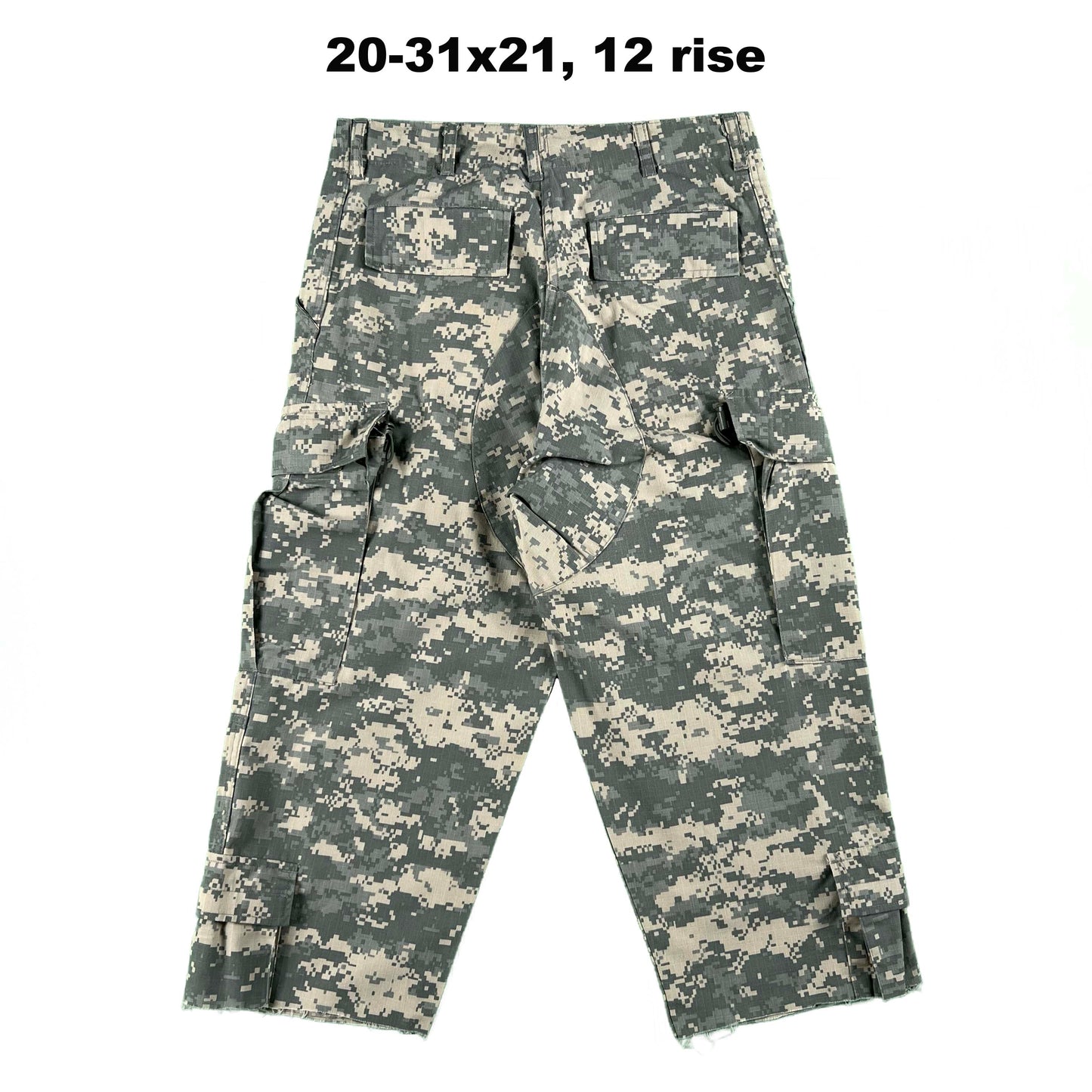 Vintage Chopped Baggy Army Camo Cargo Shorts- SELECT PAIR