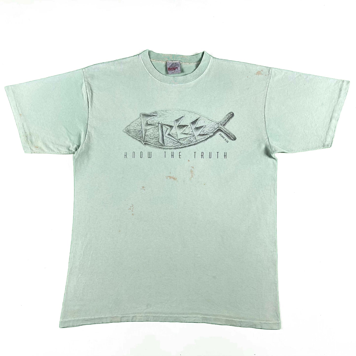 90s 'Know Your Truth' Jesus Fish Tee- L