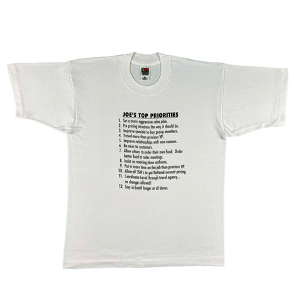 90s Joe's Top Priorities Tee- L