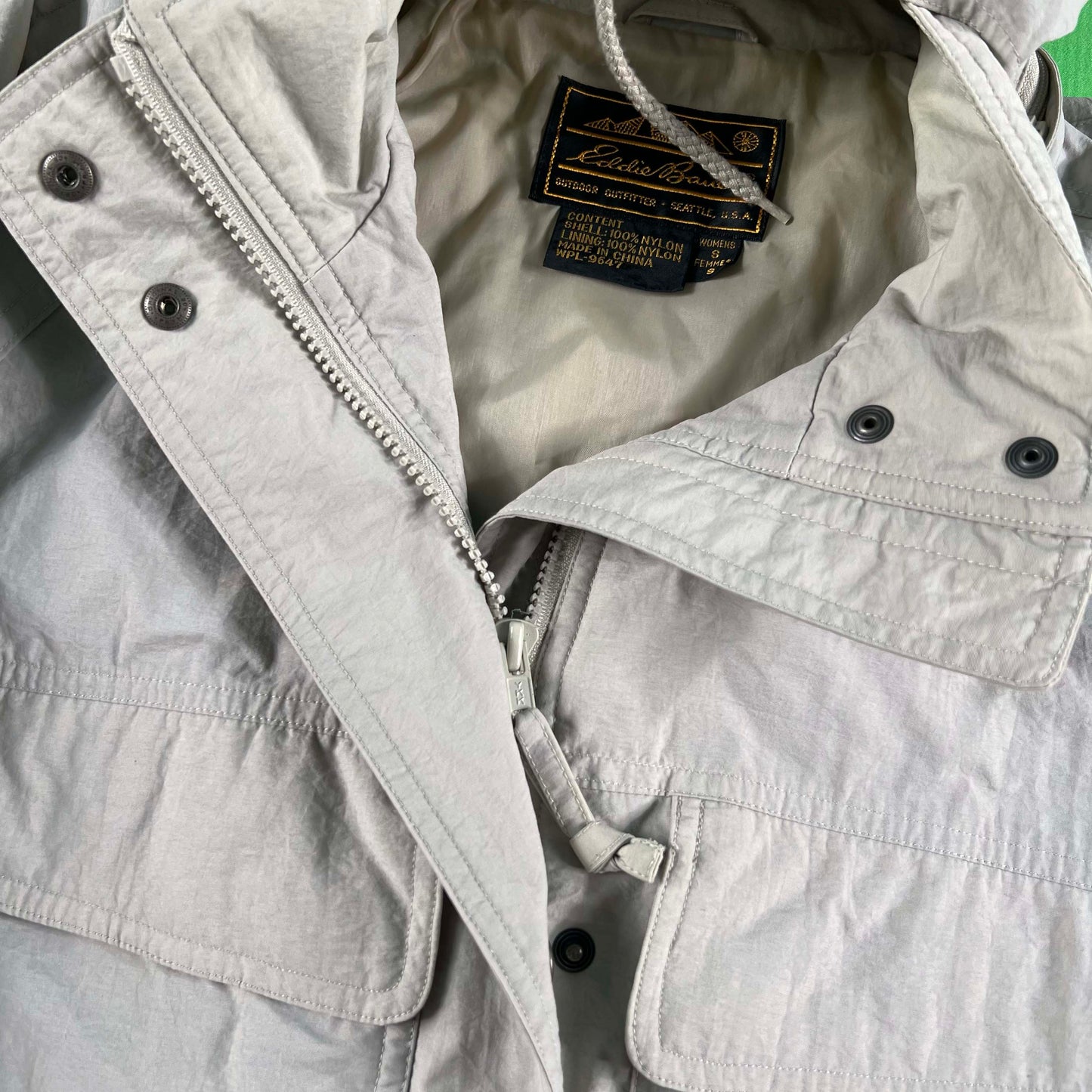 90s Eddie Bauer Nylon Hooded Jacket- XS