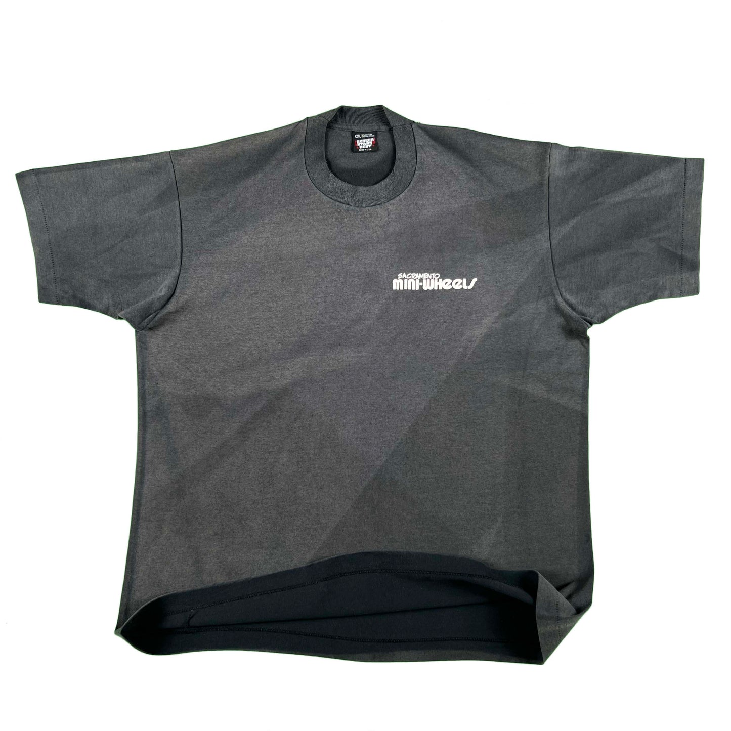 90s Super Sun Faded Black Sacramento Mini-Wheels Tee- XXL