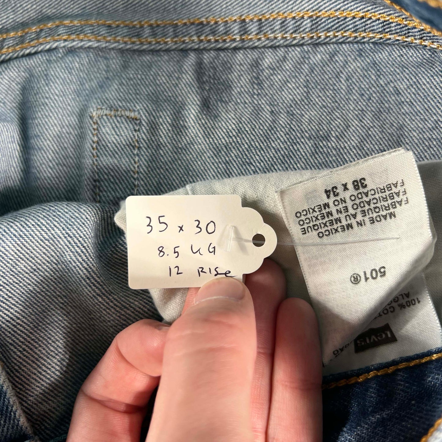 00s Beautifully Faded Levi's 501 Denim- 35x30