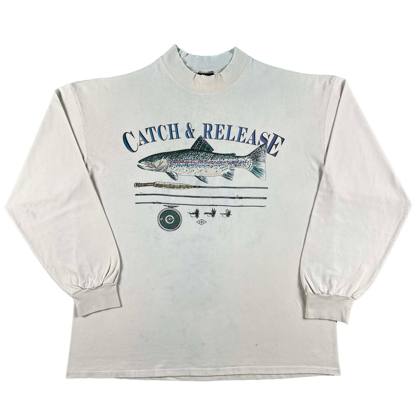 90s Catch & Release Fly Fishing Long Sleeve Tee- XL