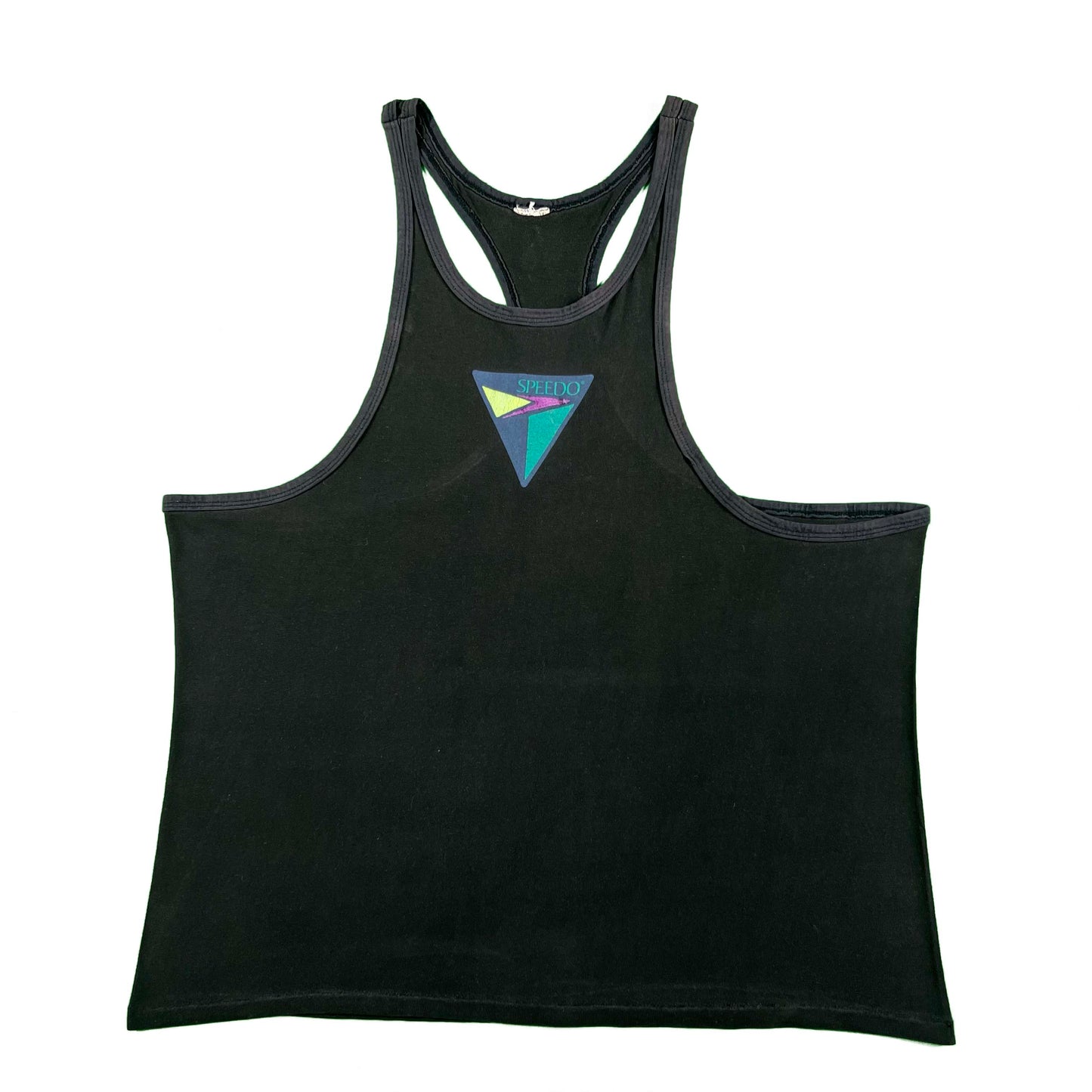 90s Sun Faded Black Speedo Tank Top- XL