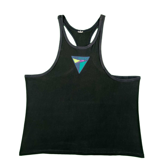 90s Sun Faded Black Speedo Tank Top- XL
