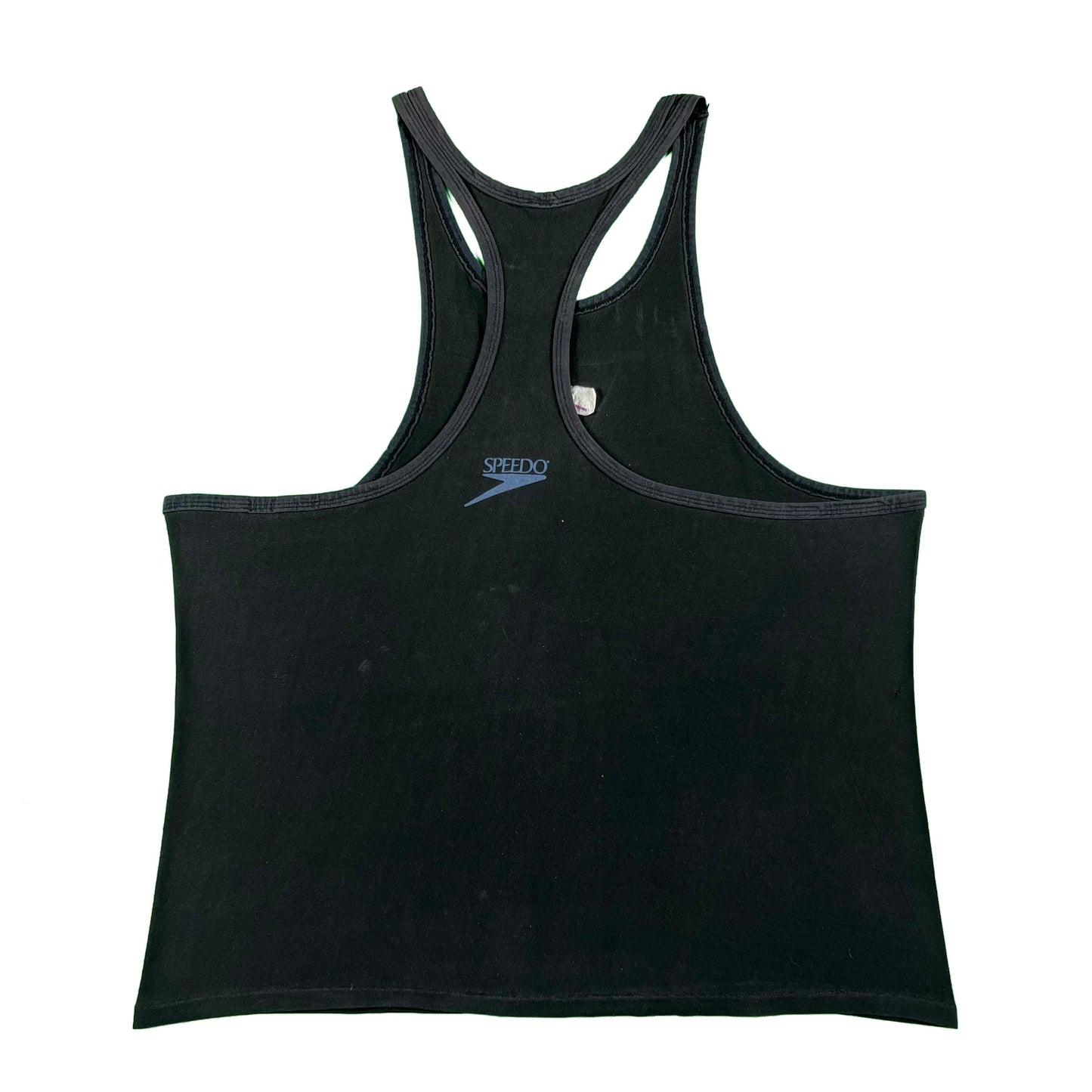 90s Sun Faded Black Speedo Tank Top- XL