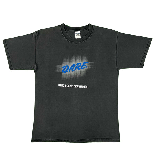 00s Sun Faded Black Reno DARE Tee- L