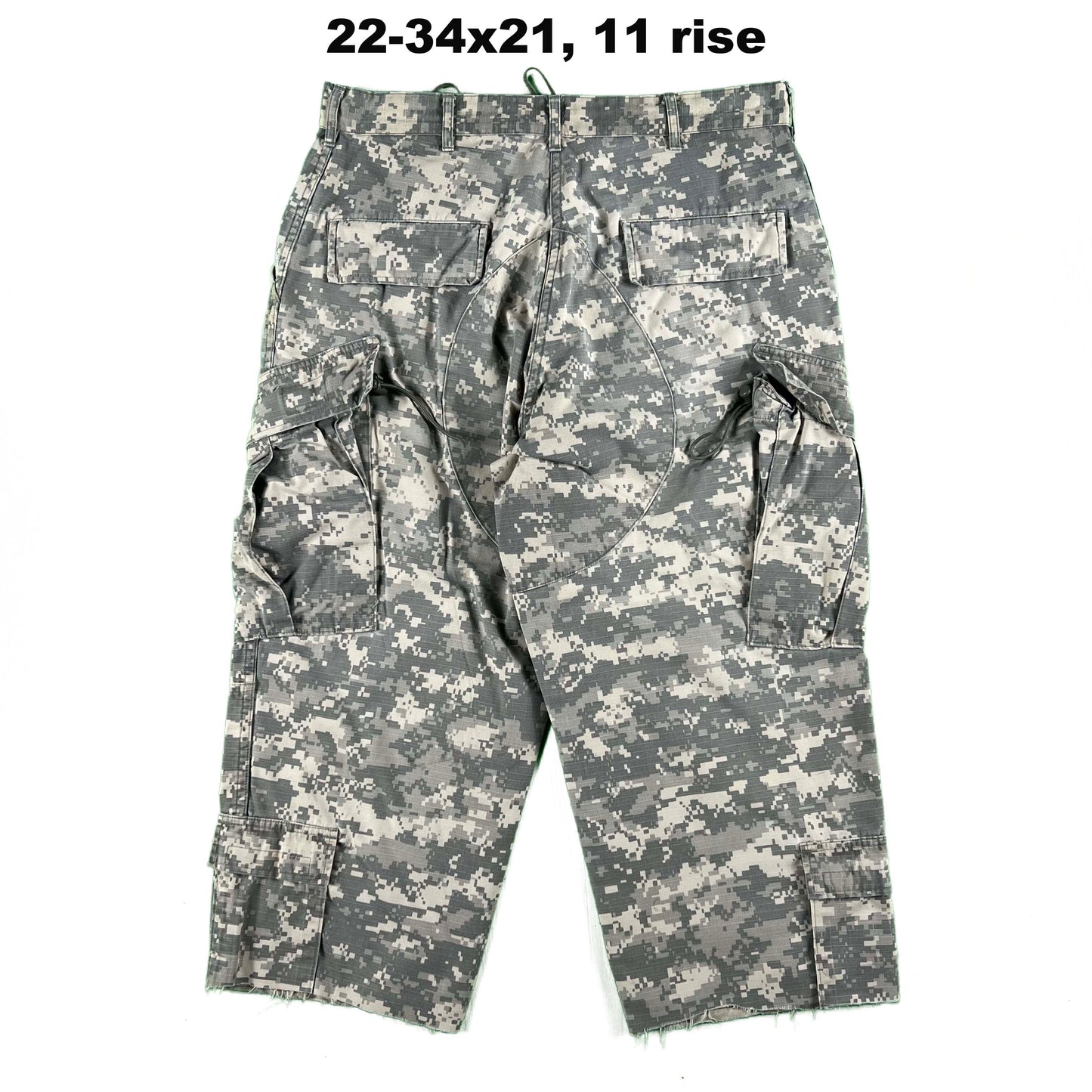 Vintage Chopped Baggy Army Camo Cargo Shorts- SELECT PAIR