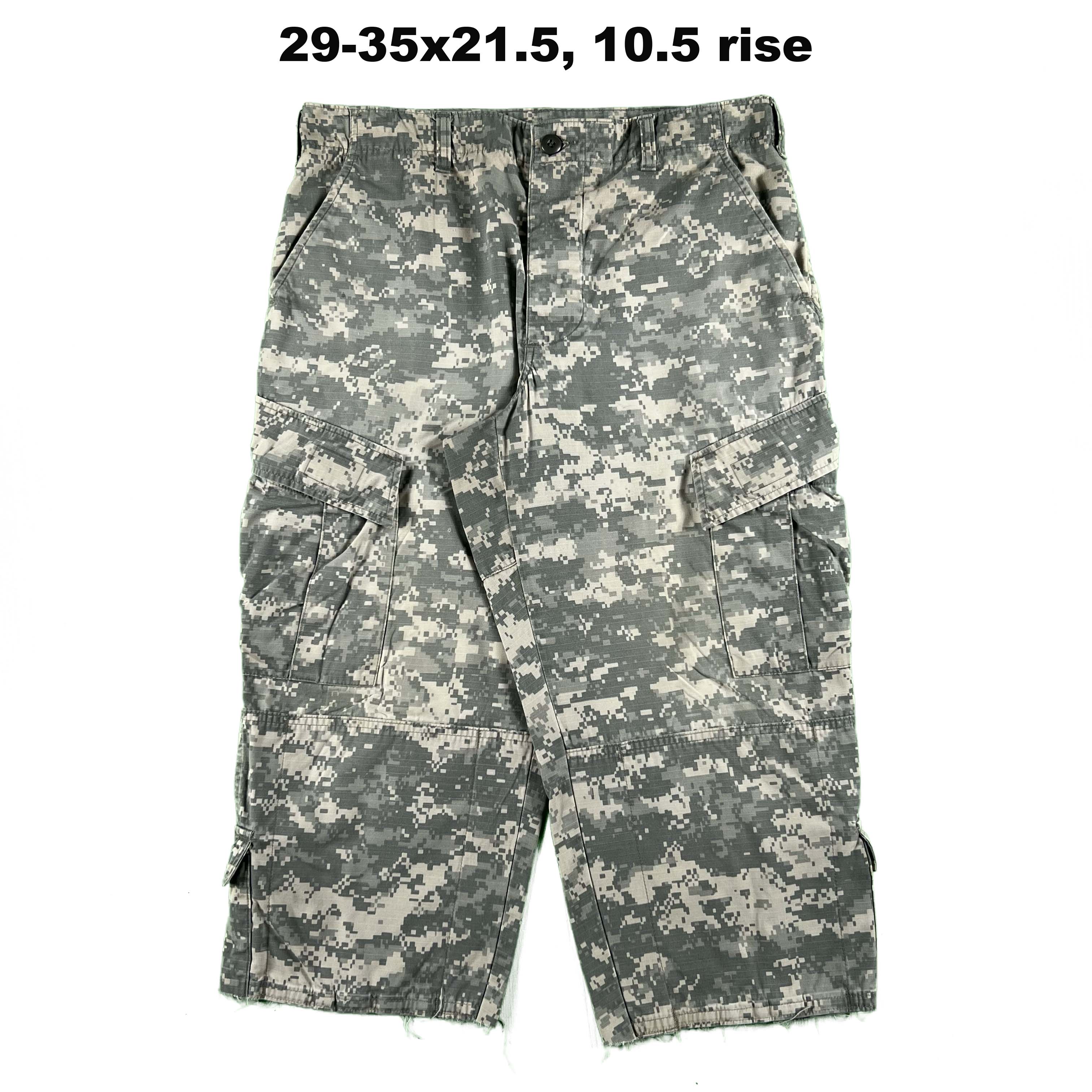 Vintage Chopped Baggy Army Camo Cargo Shorts- SELECT PAIR – Plum