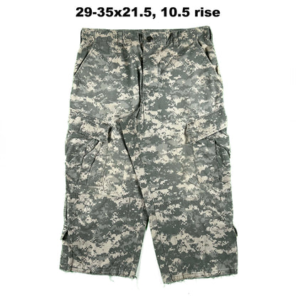 Vintage Chopped Baggy Army Camo Cargo Shorts- SELECT PAIR