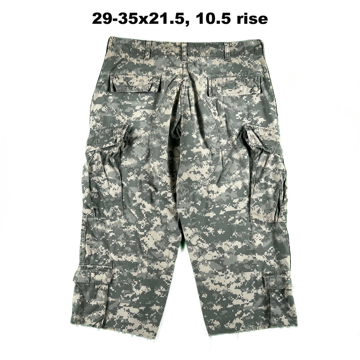 Vintage Chopped Baggy Army Camo Cargo Shorts- SELECT PAIR