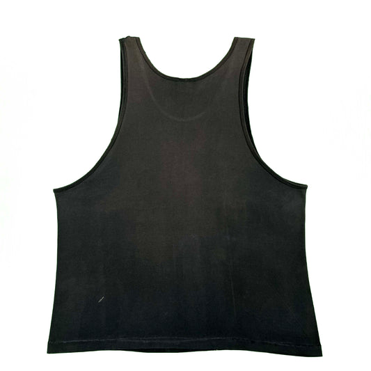 90s Sun Faded Black Painter's Tank Top- XL