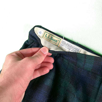 80s L.L. Bean Tartan Plaid Wool Trousers- 28x30