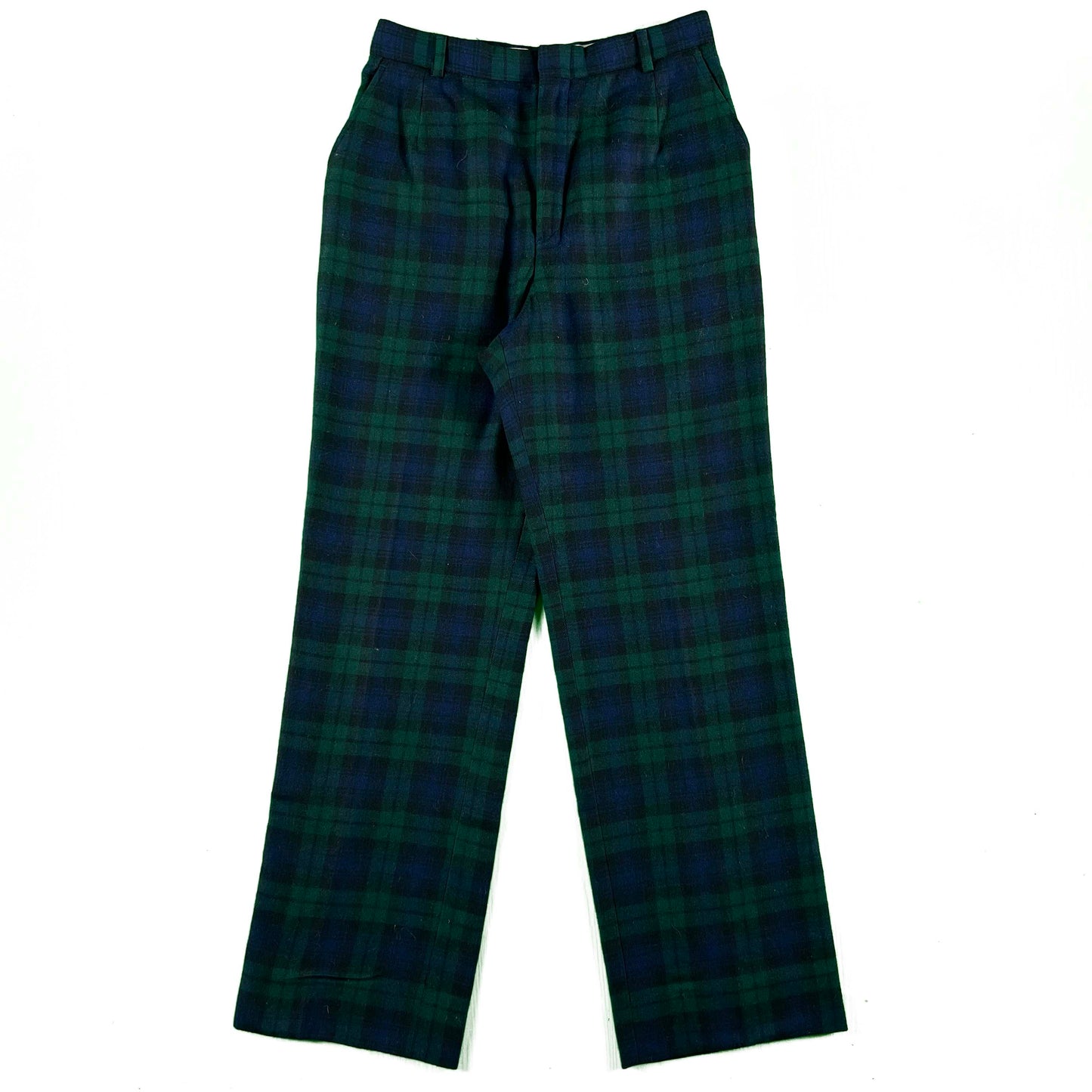 80s L.L. Bean Tartan Plaid Wool Trousers- 28x30