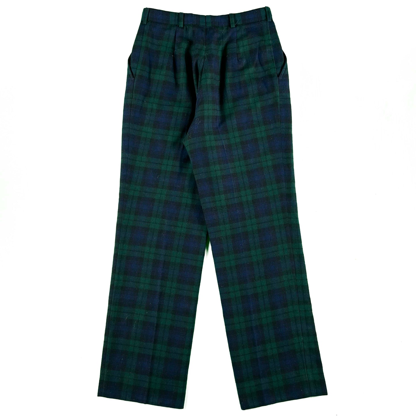 80s L.L. Bean Tartan Plaid Wool Trousers- 28x30