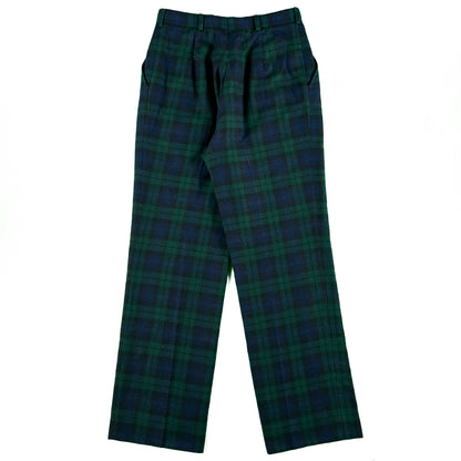 80s L.L. Bean Tartan Plaid Wool Trousers- 28x30