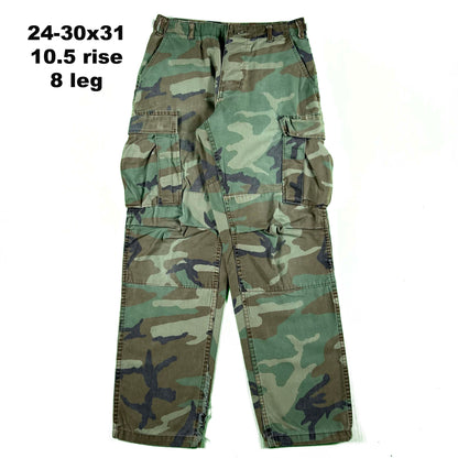 Vintage Woodland Camo Army Cargo Pants- SELECT PAIR