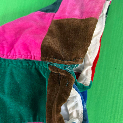 70s Patchwork Velour Flares- 26x28
