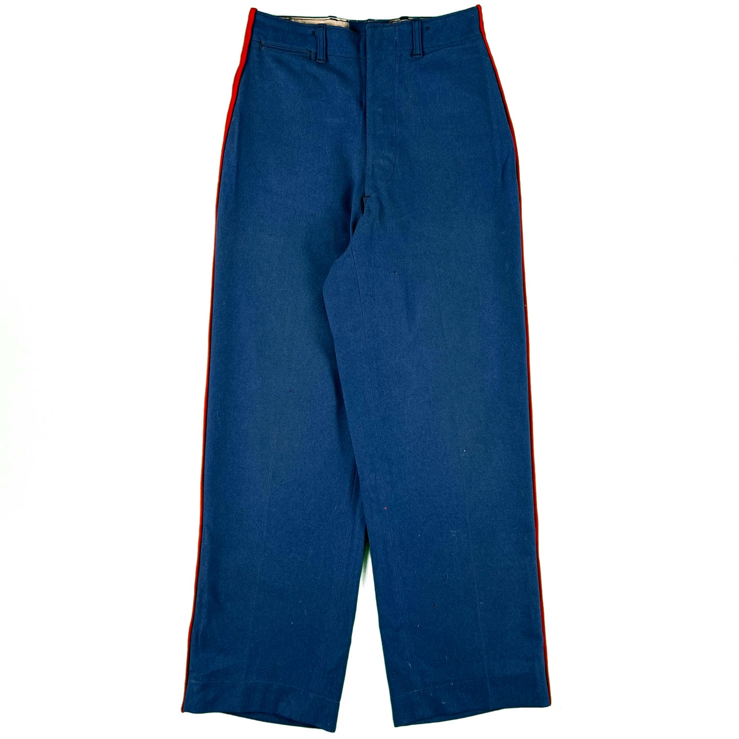 40s Striped Wool Officer Trousers- 26x30