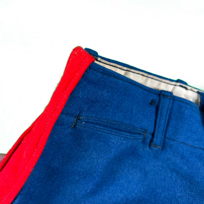 40s Striped Wool Officer Trousers- 26x30