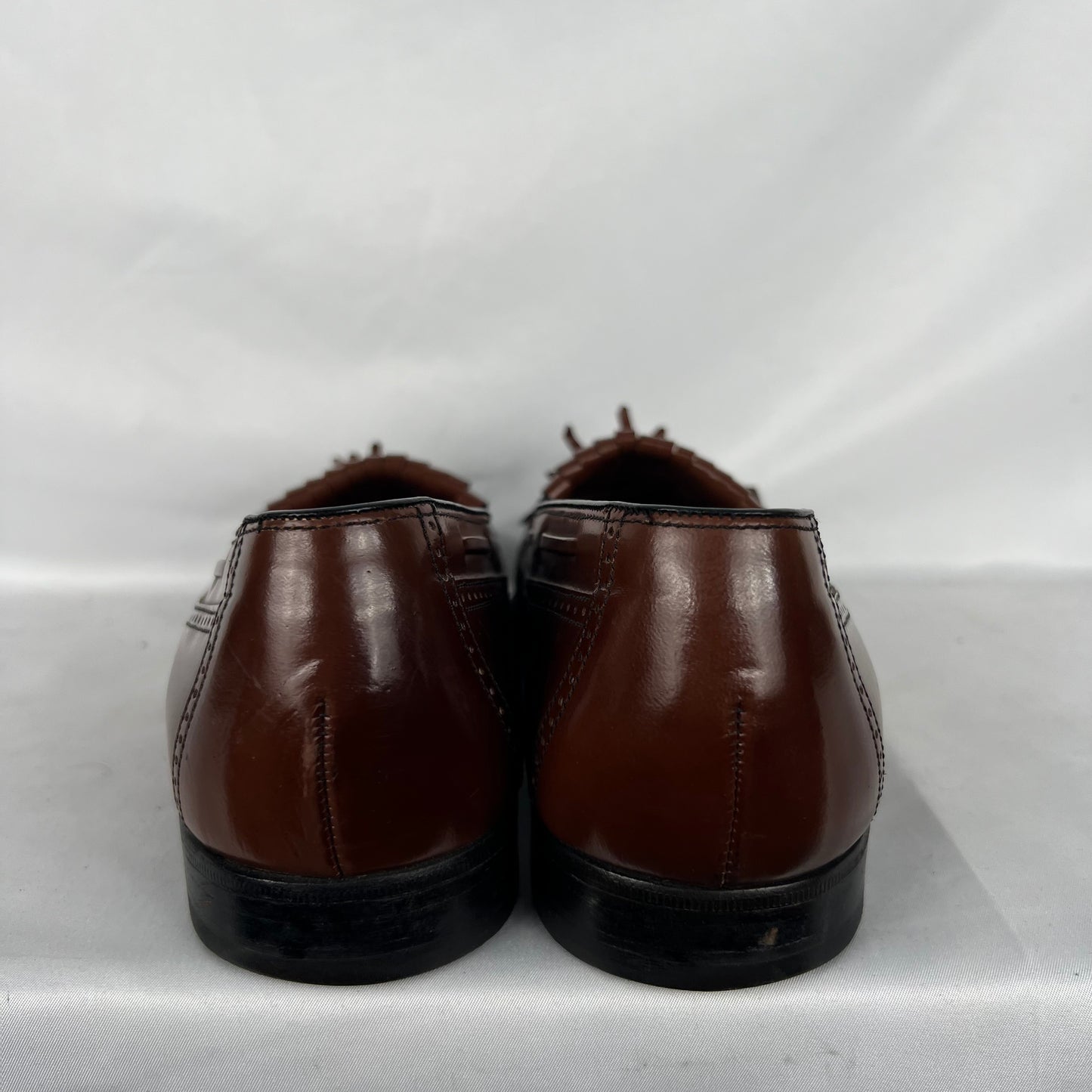 90s Brown Leather Tassel Loafers- M's 10, W's 11.5