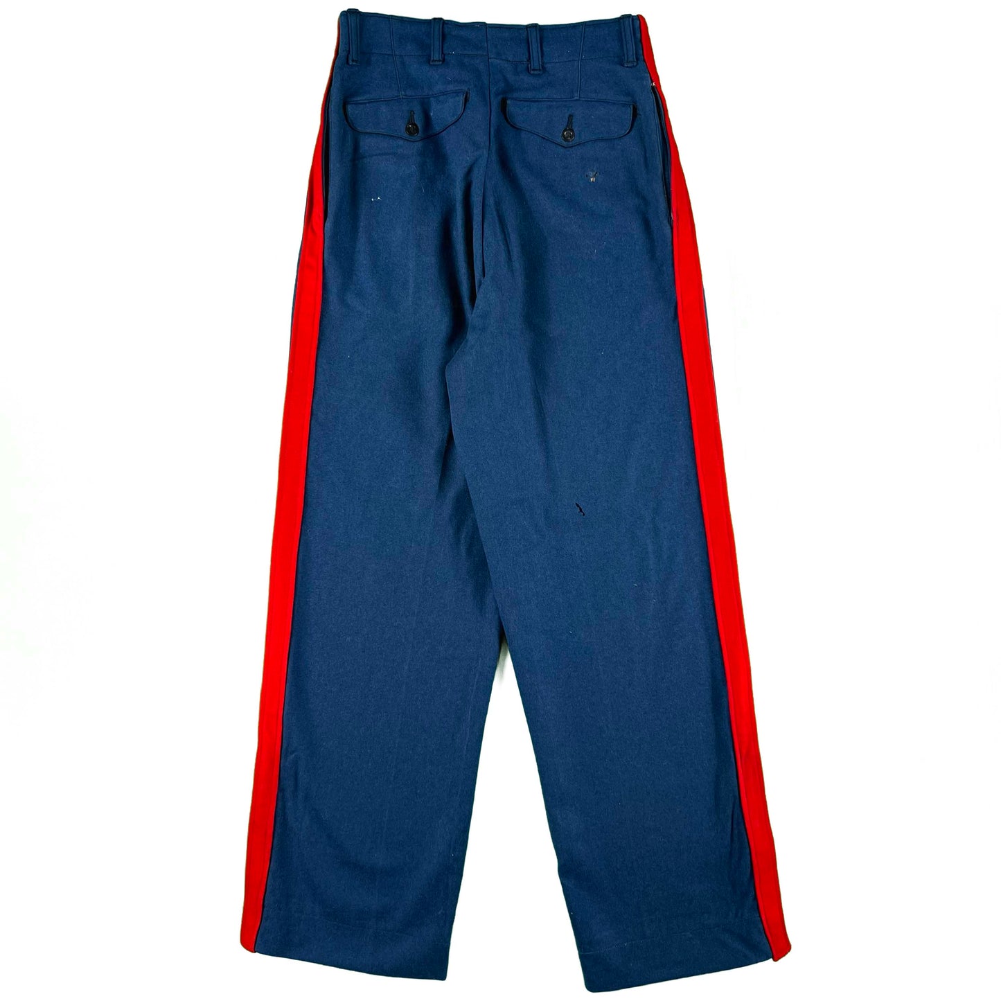 40s Striped Wool Officer Trousers- 26x30