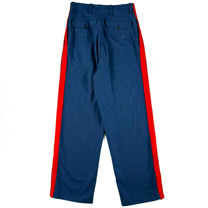 40s Striped Wool Officer Trousers- 26x30