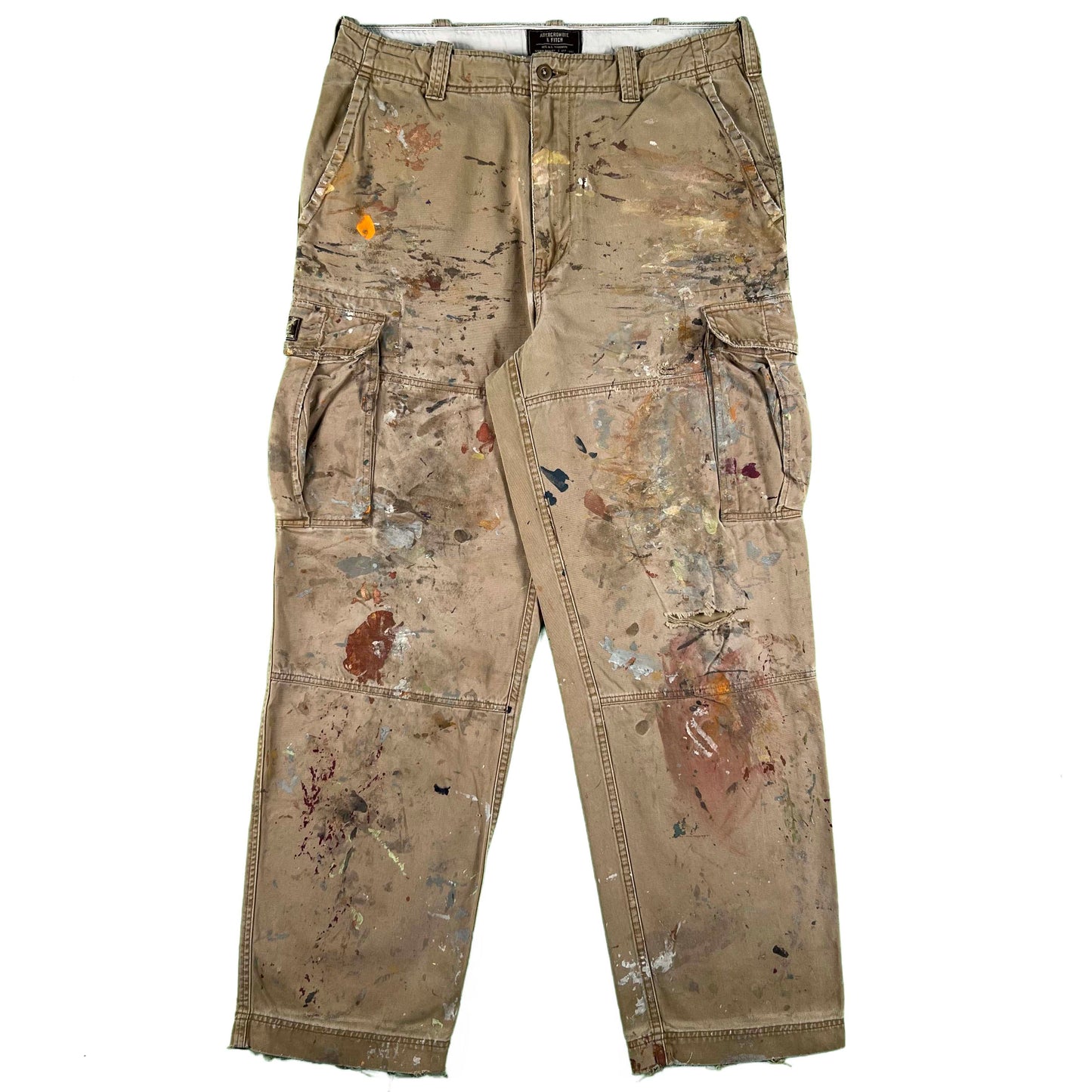 00s Abercrombie & Fitch Double Front Painter's Cargos- 34x32